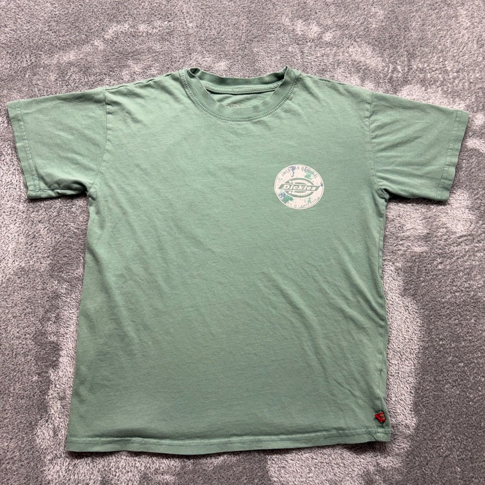 Dickies Girl Graphic T-Shirt‎ Womens XS Green Good Short Sleeve J3121JR